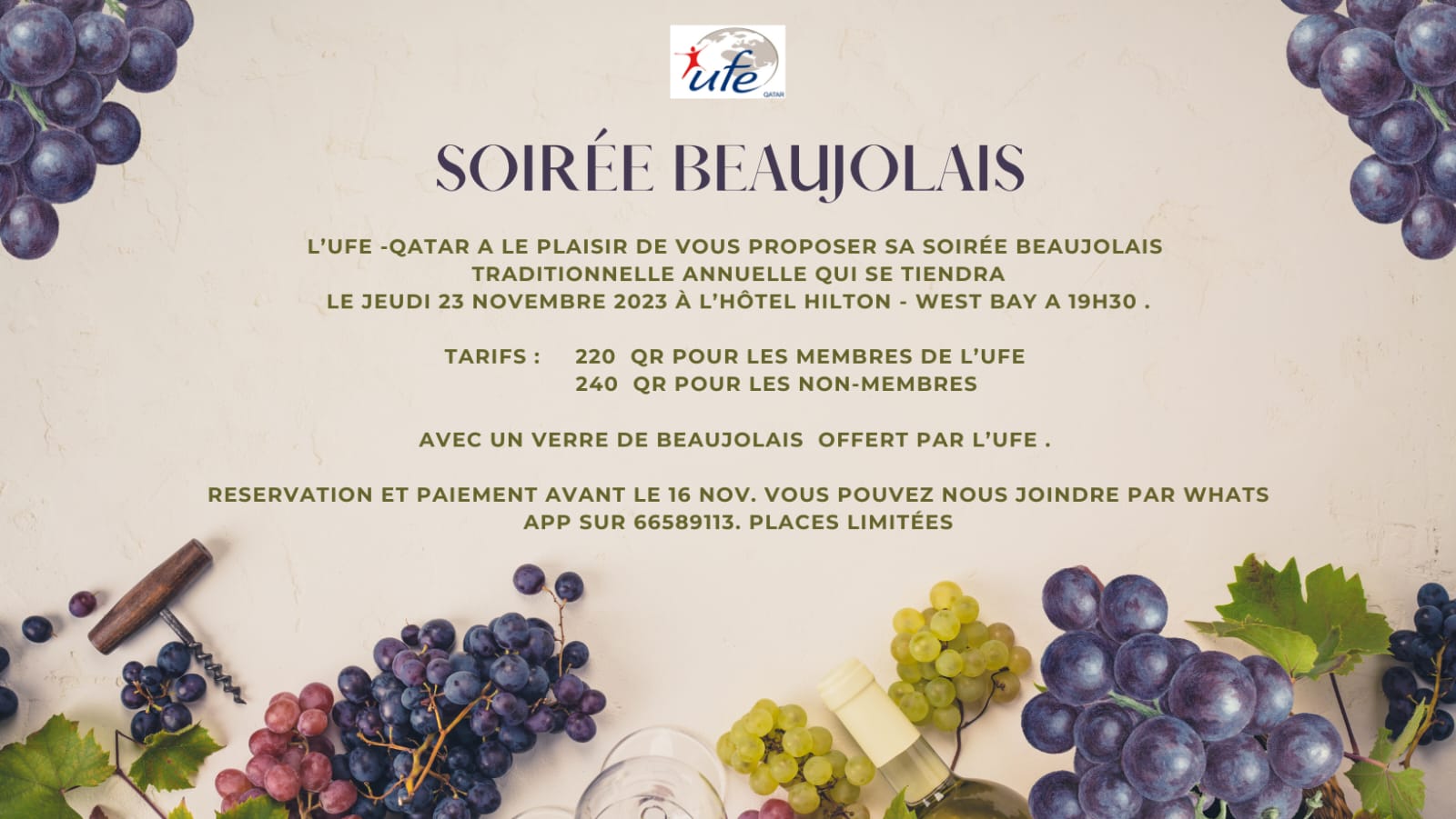 Soirée Beaujolais UFE